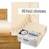 Prześcieradło Jersey z Gumką 80x200 Gruba Bawełna Bok 30 cm kość słoniowa